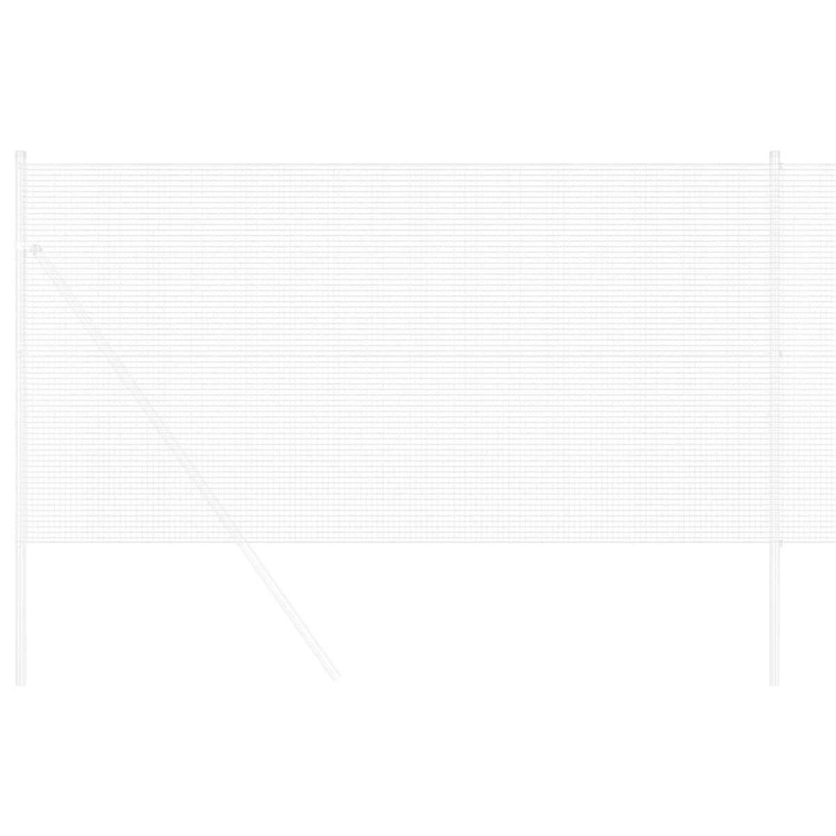 Vidaxl grillage soudé argent 1,4 x 50 m