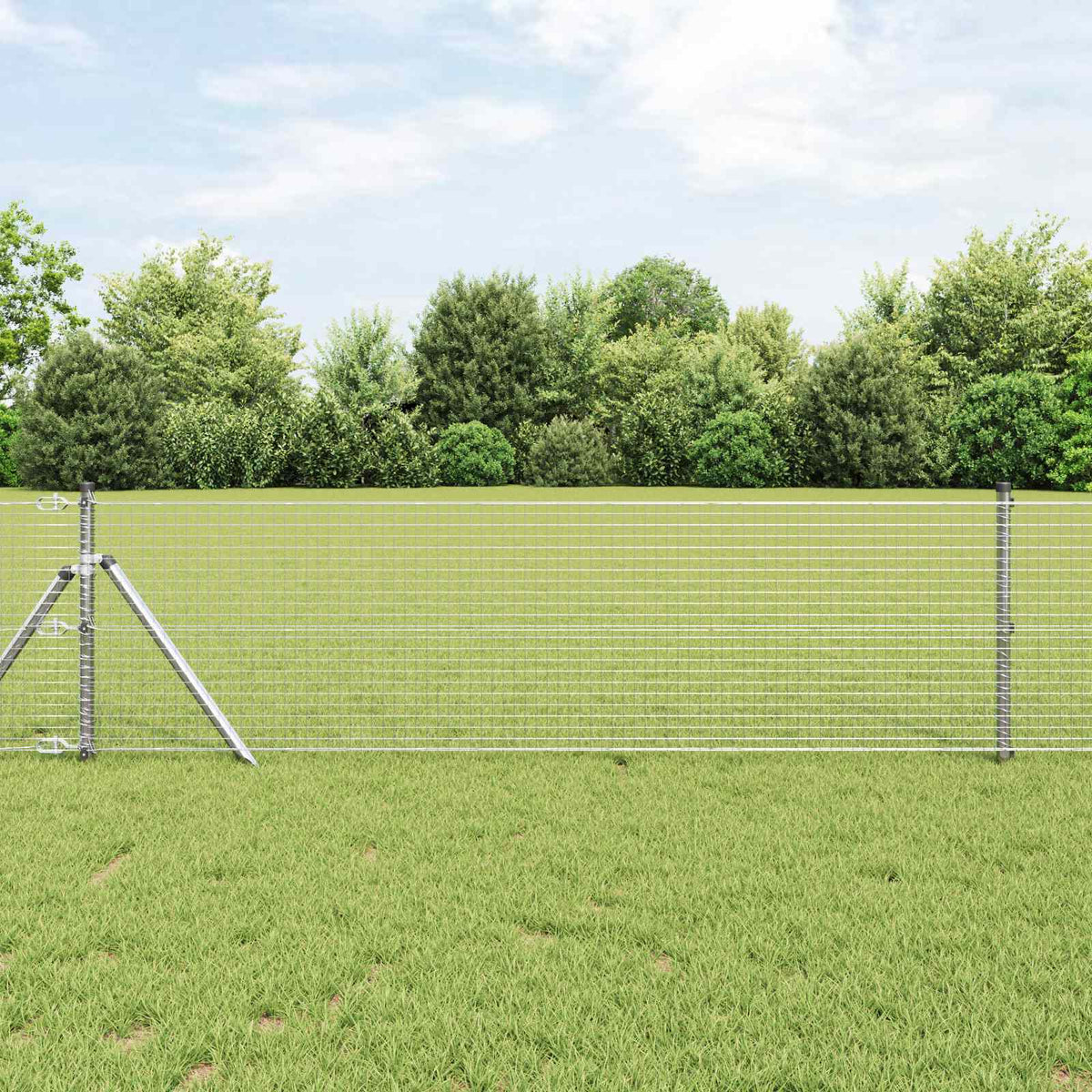Vidaxl grillage soudé argent 0,4 x 100 m