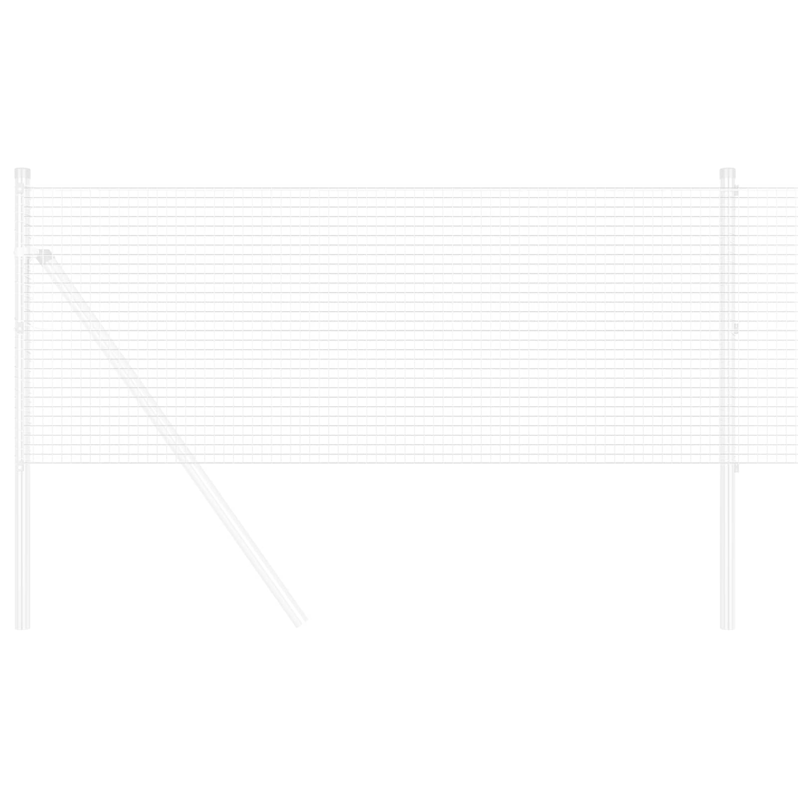 Vidaxl grillage soudé argent 0,6 x 100 m