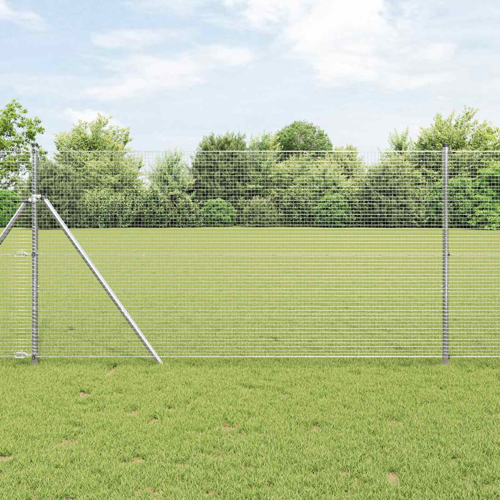 Vidaxl grillage soudé argent 1 x 100 m