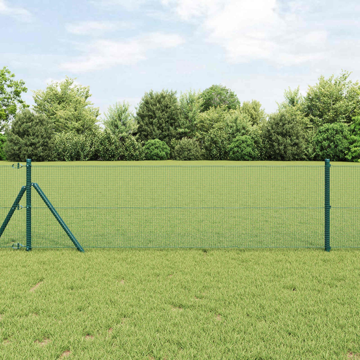 Vidaxl grillage soudé vert 0,4 x 10 m