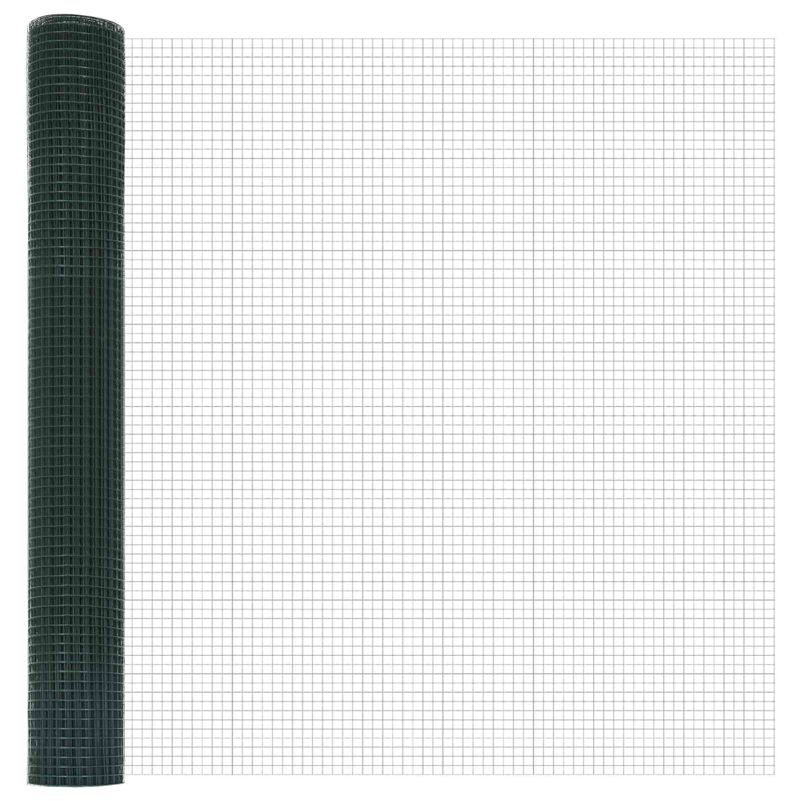 Vidaxl grillage soudé vert 1,4 x 10 m