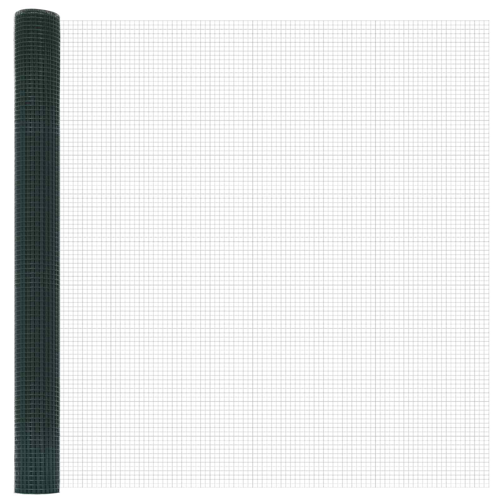 Vidaxl grillage soudé vert 1,6 x 10 m