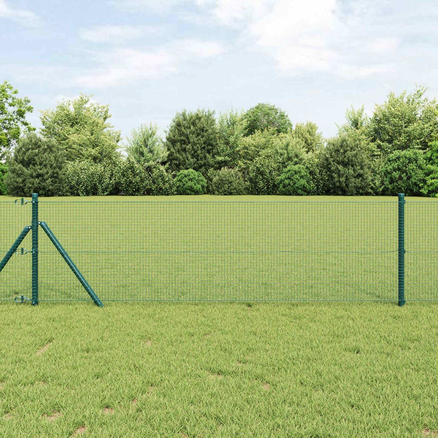 Vidaxl grillage soudé vert 0,8 x 25 m