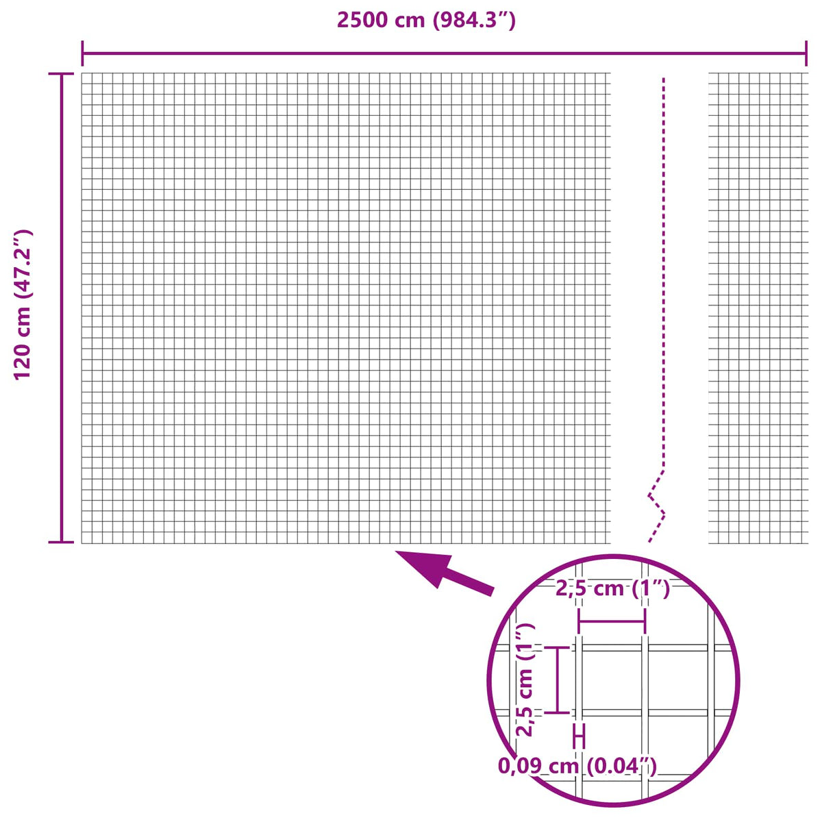Vidaxl grillage soudé vert 1,2 x 25 m
