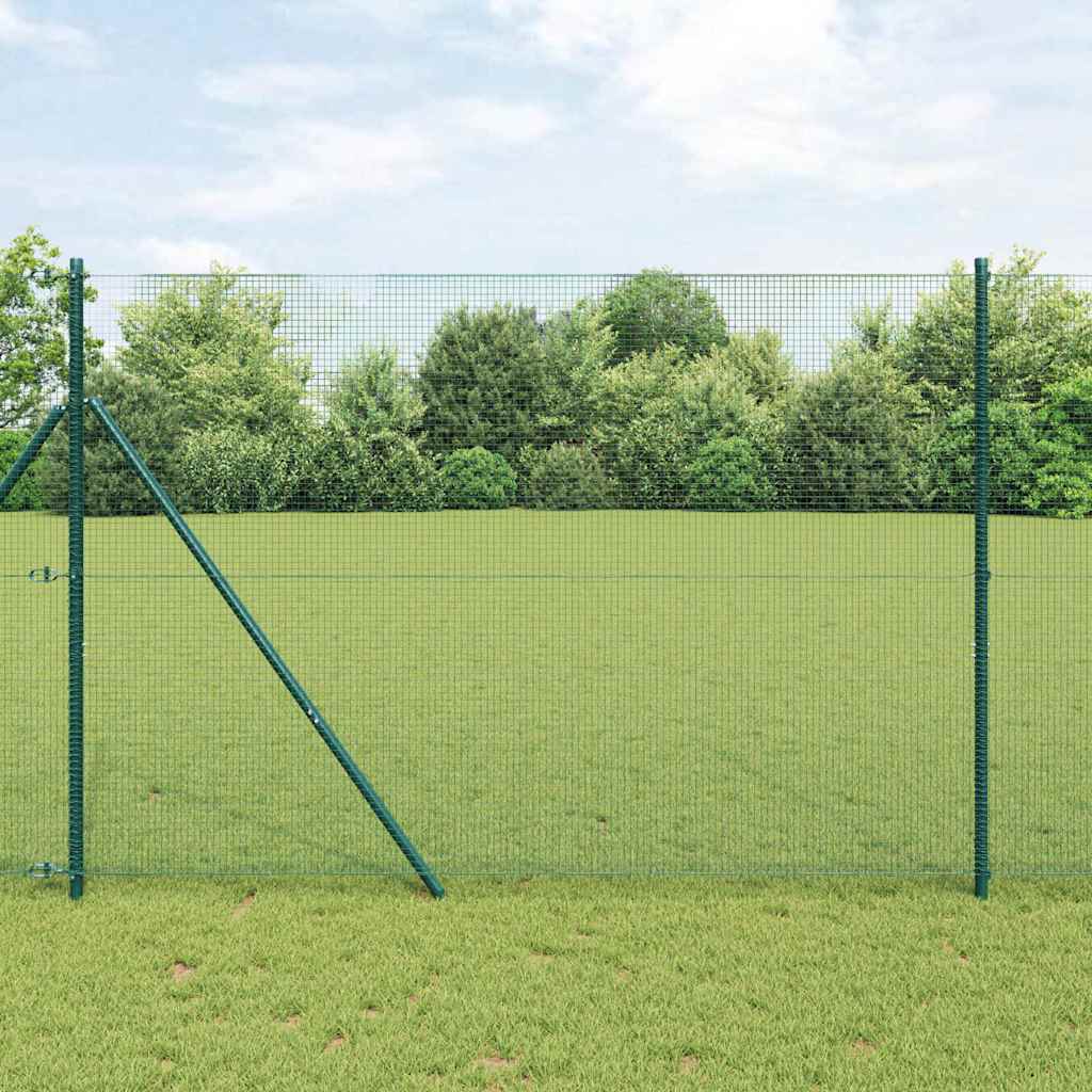 Vidaxl grillage soudé vert 1,5 x 50 m