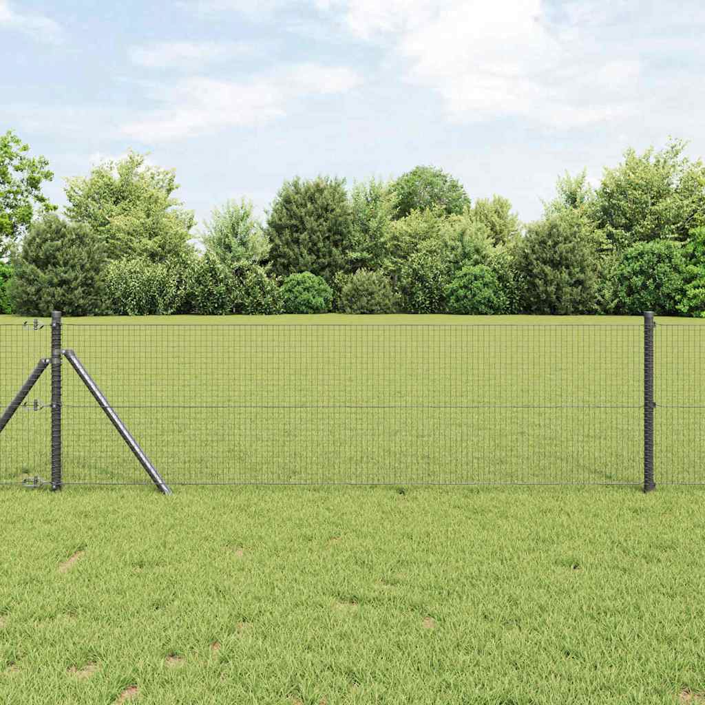 Vidaxl grillage soudé gris 0,8 x 10 m