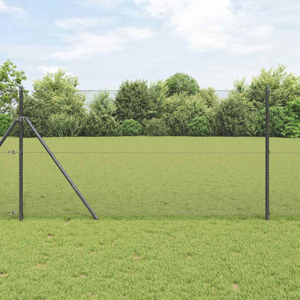 Vidaxl grillage soudé gris 1,4 x 10 m