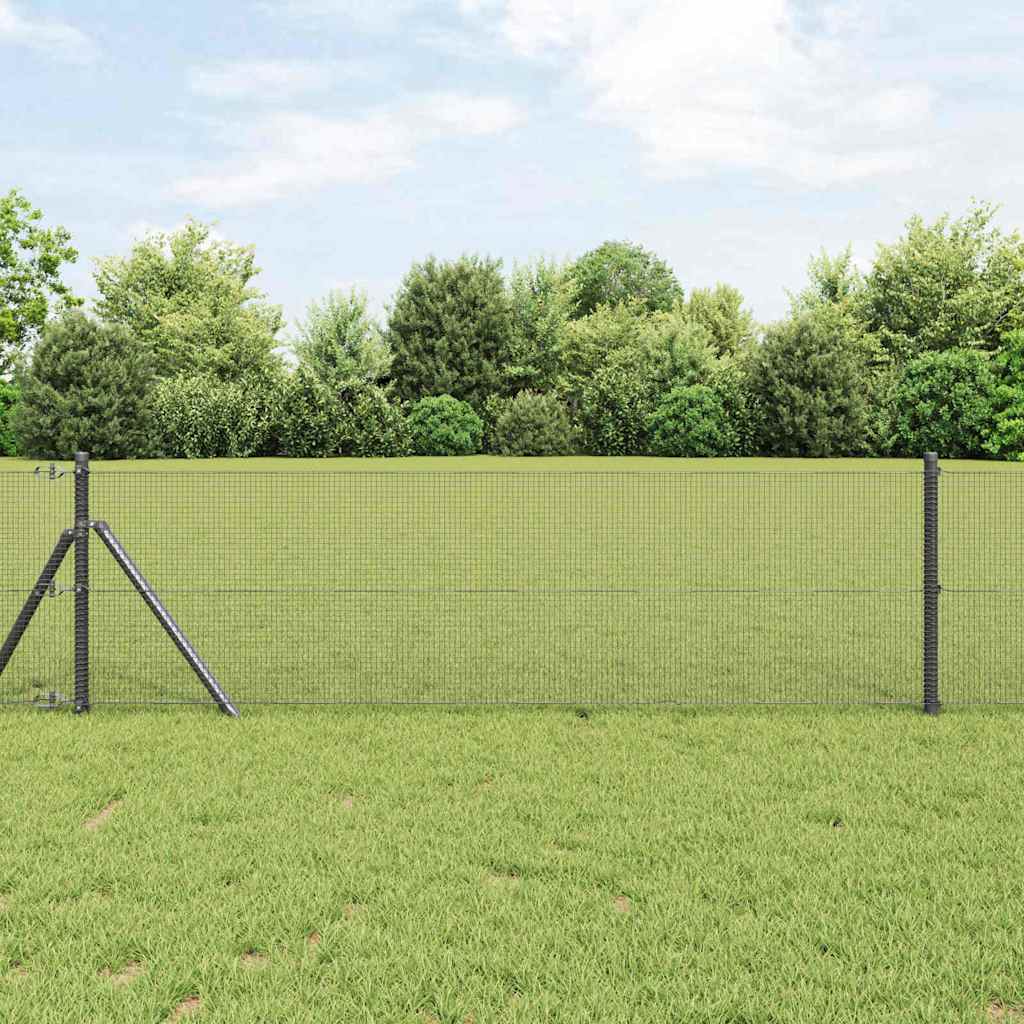 Vidaxl grillage soudé gris 0,6 x 25 m