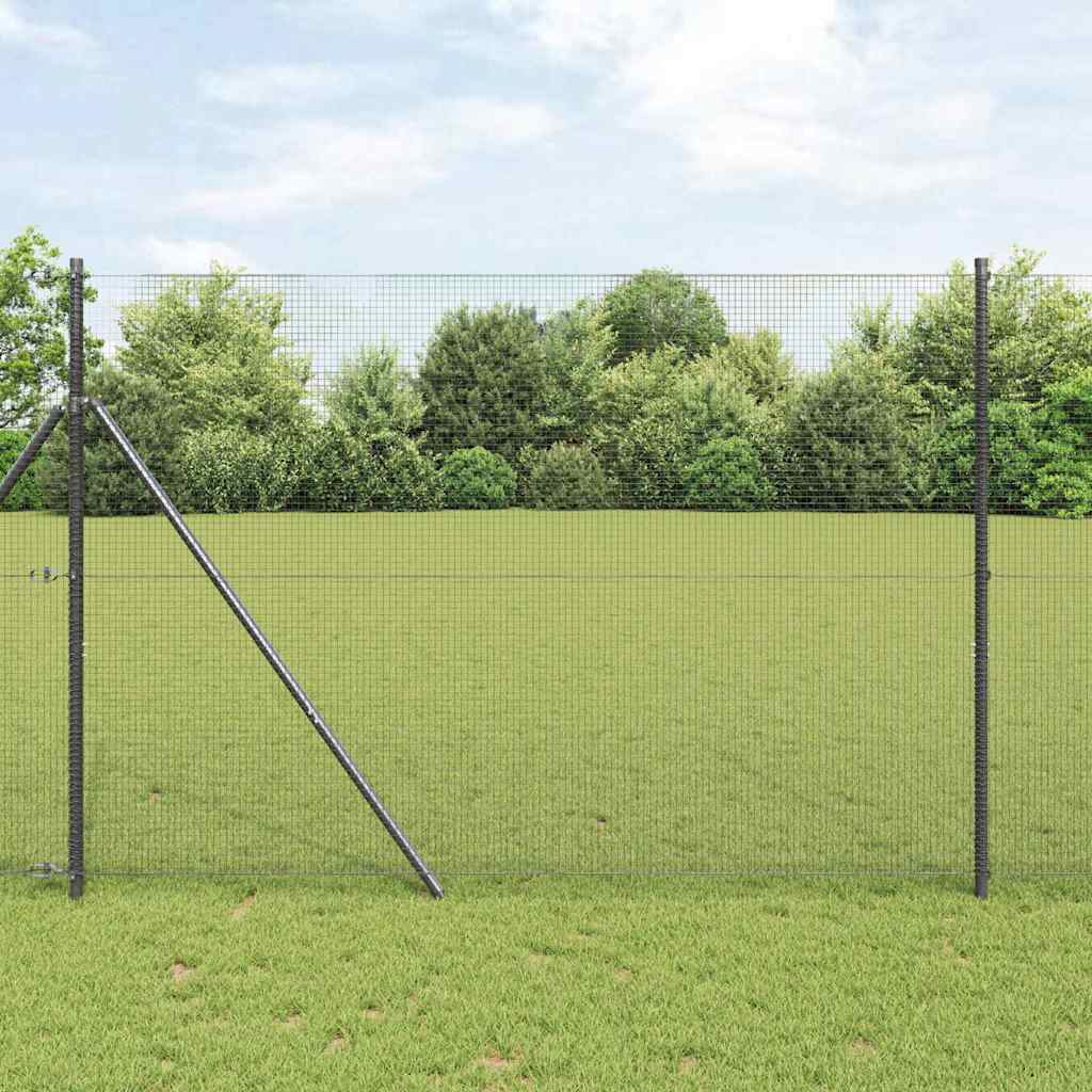 Vidaxl grillage soudé gris 1,5 x 25 m