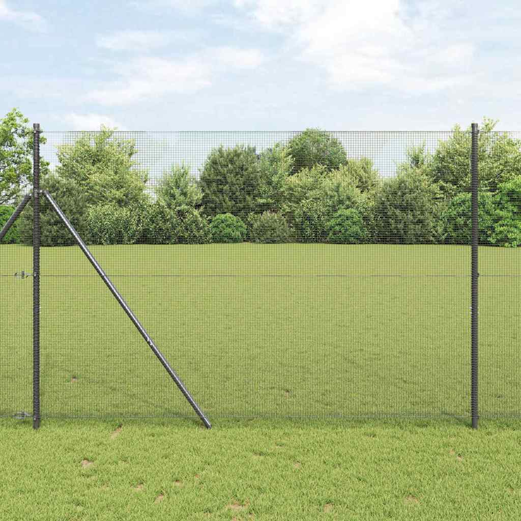 Vidaxl grillage soudé gris 1,6 x 25 m