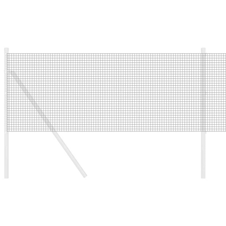 Vidaxl grillage soudé gris 0,4 x 50 m acier