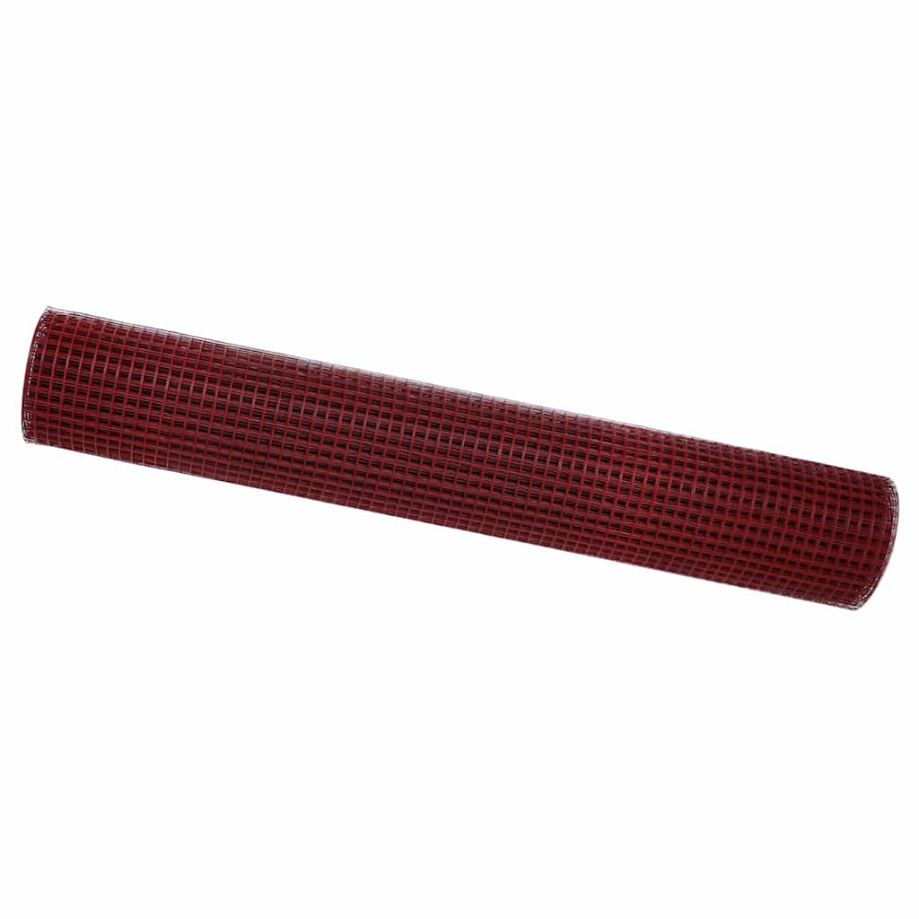 Vidaxl grillage soudé rouge 1,5 x 10 m