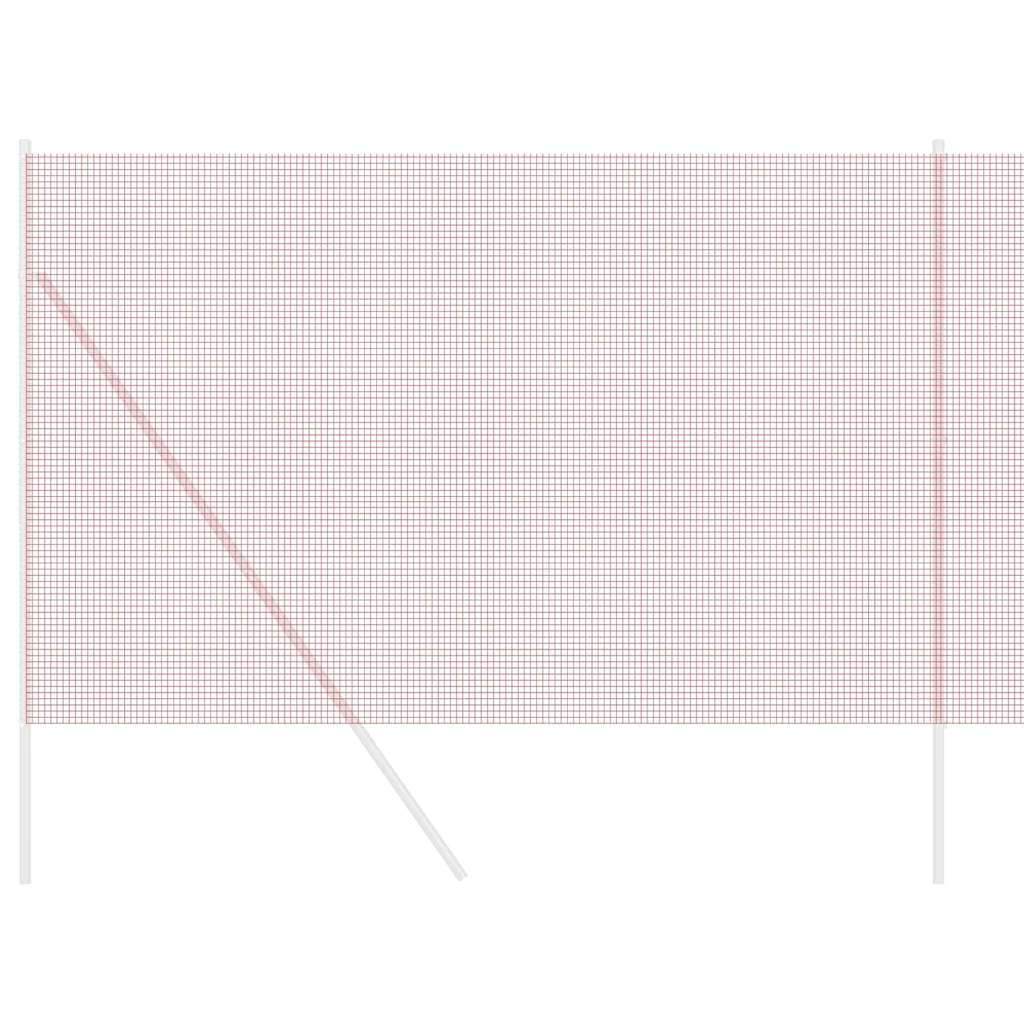 Vidaxl grillage soudé rouge 1,5 x 10 m