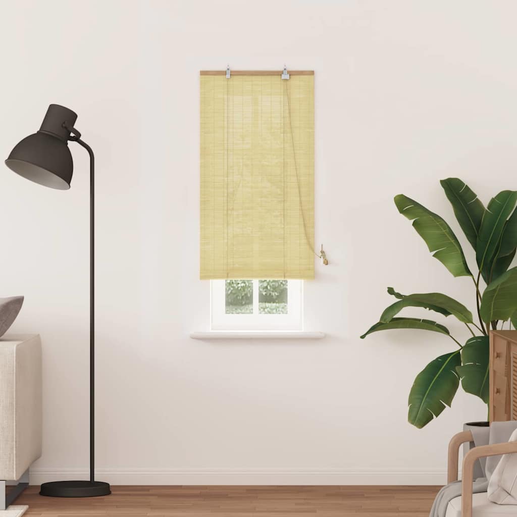 VidaXL store enrouleur avec rideaux bambou naturel 60 x 220 cm