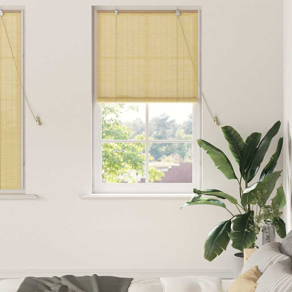 VidaXL store enrouleur avec rideaux bambou naturel 80 x 160 cm