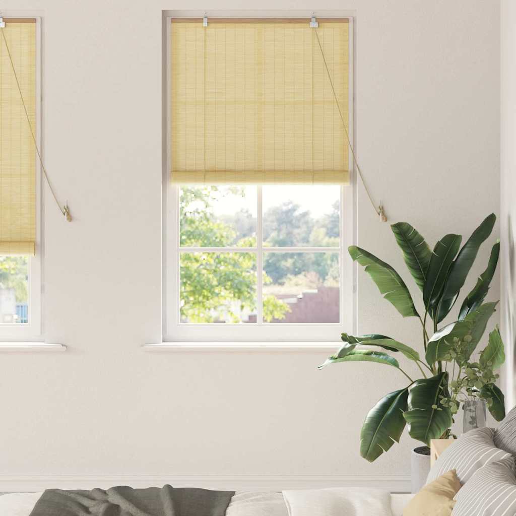 VidaXL store enrouleur avec rideaux bambou naturel 90 x 220 cm