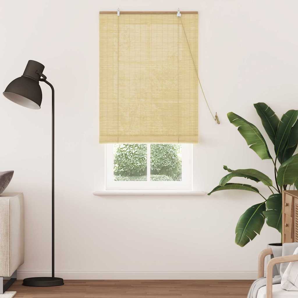 VidaXL store enrouleur avec rideaux bambou naturel 90 x 220 cm