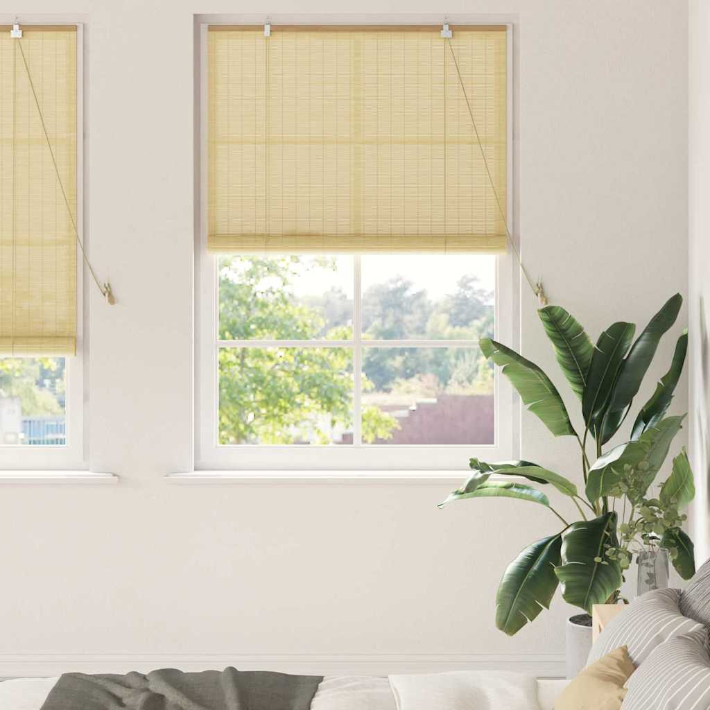 VidaXL store enrouleur avec rideaux bambou naturel 100 x 220 cm