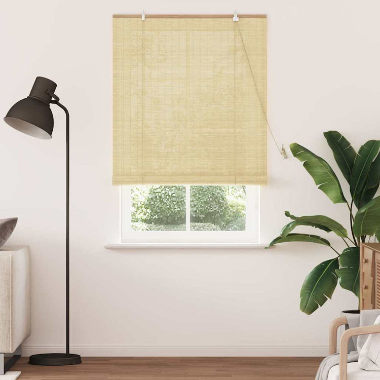 VidaXL store enrouleur avec rideaux bambou naturel 100 x 220 cm