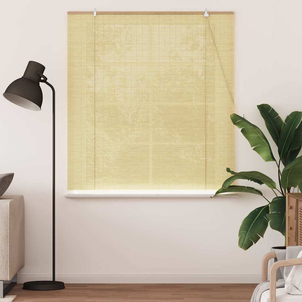 VidaXL store enrouleur avec rideaux bambou naturel 150 x 160 cm