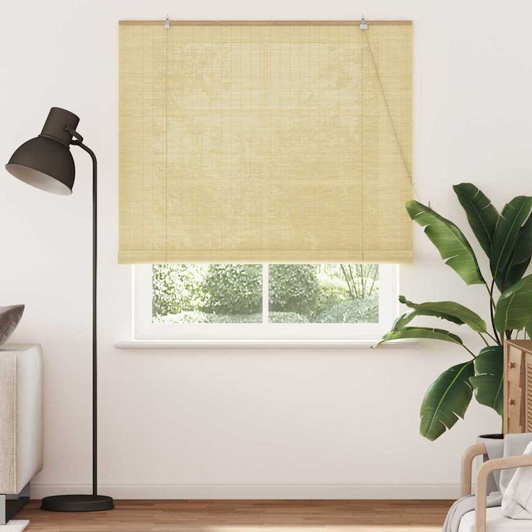 VidaXL store enrouleur avec rideaux bambou naturel 150 x 220 cm
