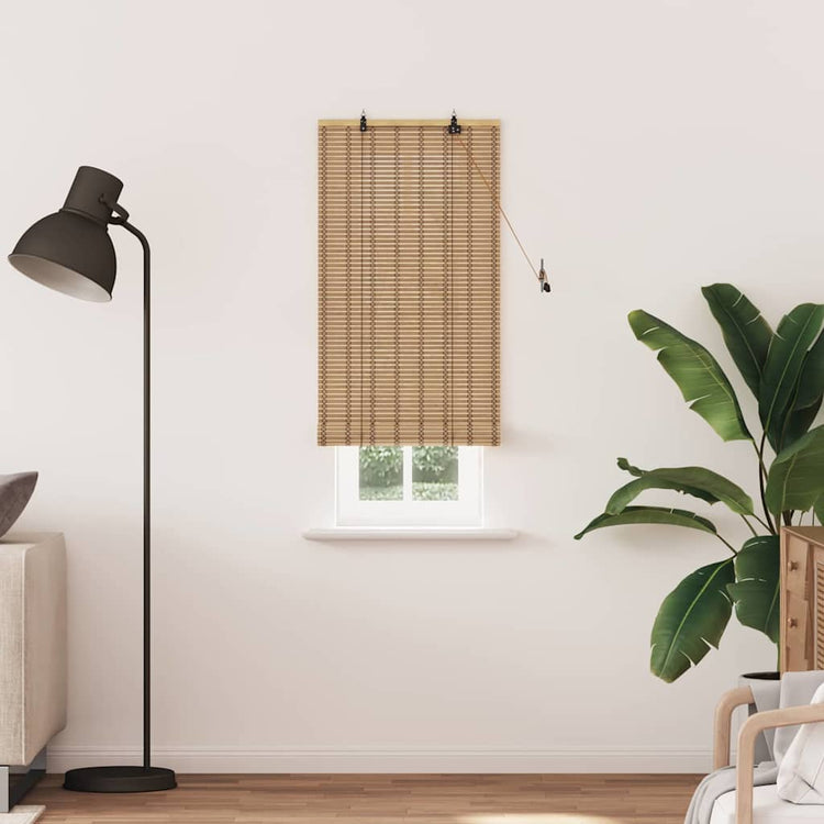 VidaXL store enrouleur avec rideaux bambou naturel 60 x 220 cm