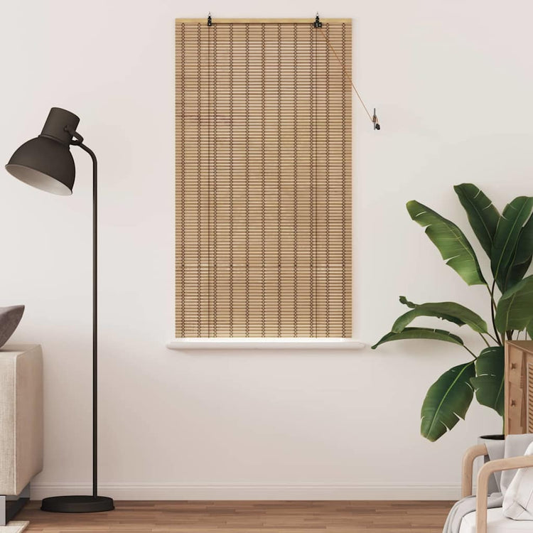 VidaXL store enrouleur avec rideaux bambou naturel 80 x 160 cm
