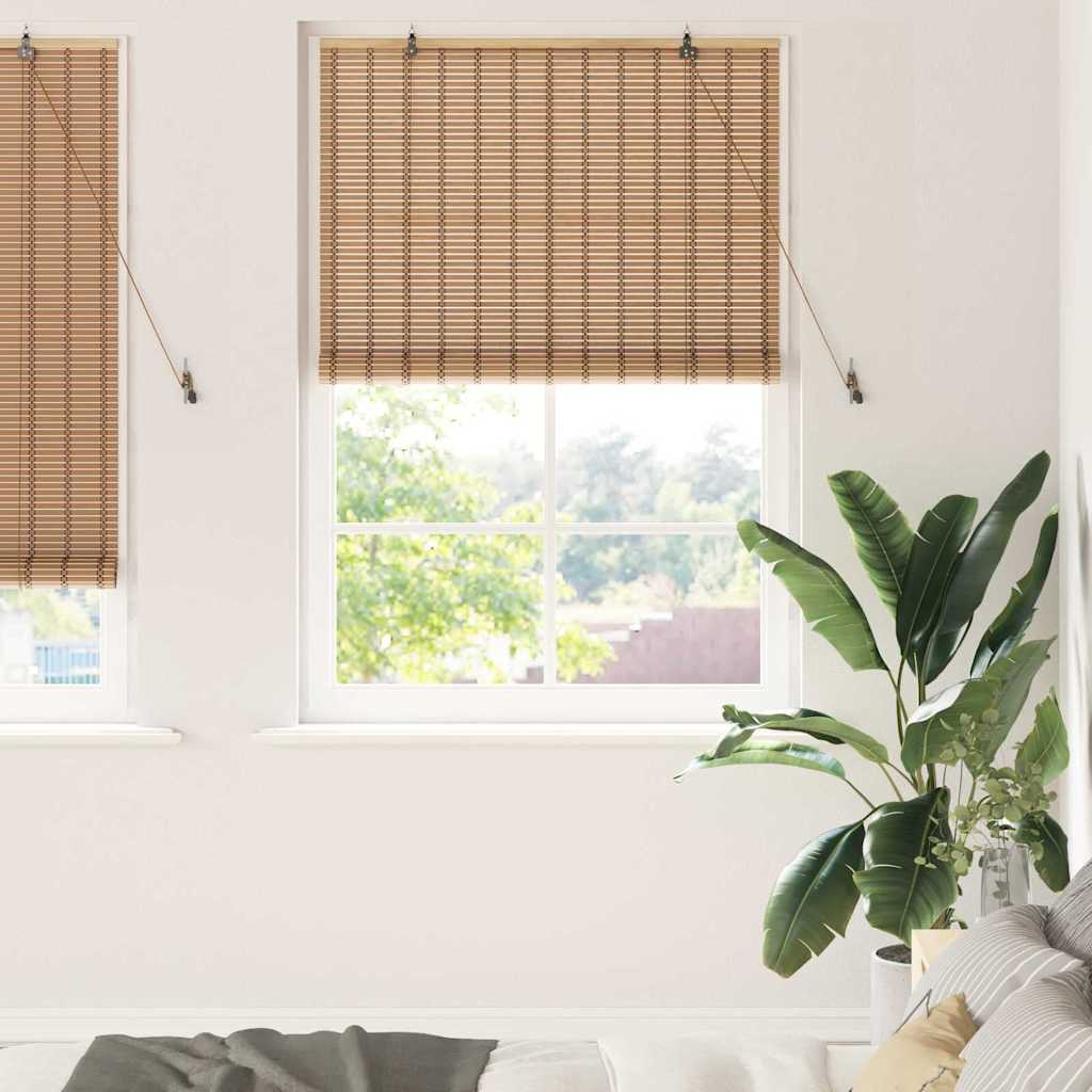 Vidaxxl store enrouleur avec rideaux bambou naturel 120 x 220 cm