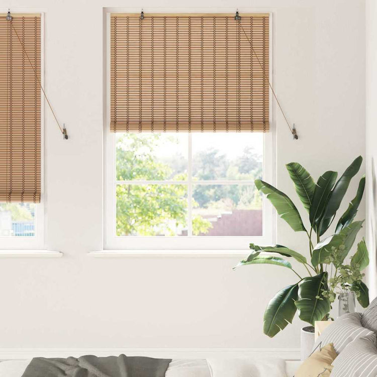 Vidaxxl store enrouleur avec rideaux bambou naturel 120 x 220 cm