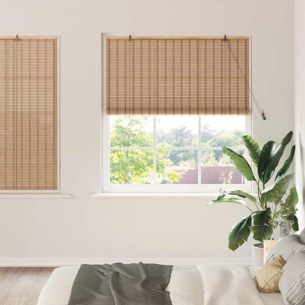 Vidaxxl store enrouleur avec rideaux bambou naturel 140 x 160 cm