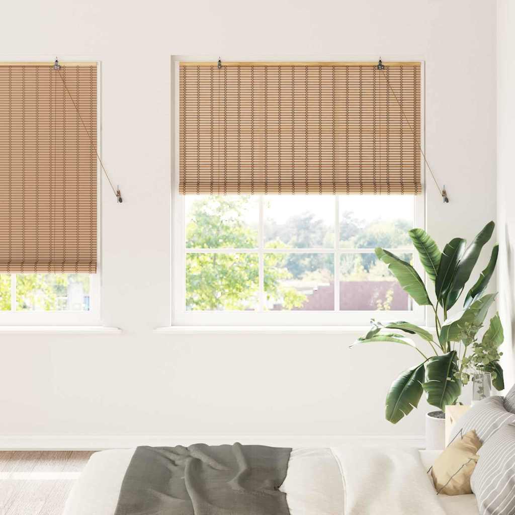 VidaXL store enrouleur avec rideaux bambou naturel 140 x 220 cm