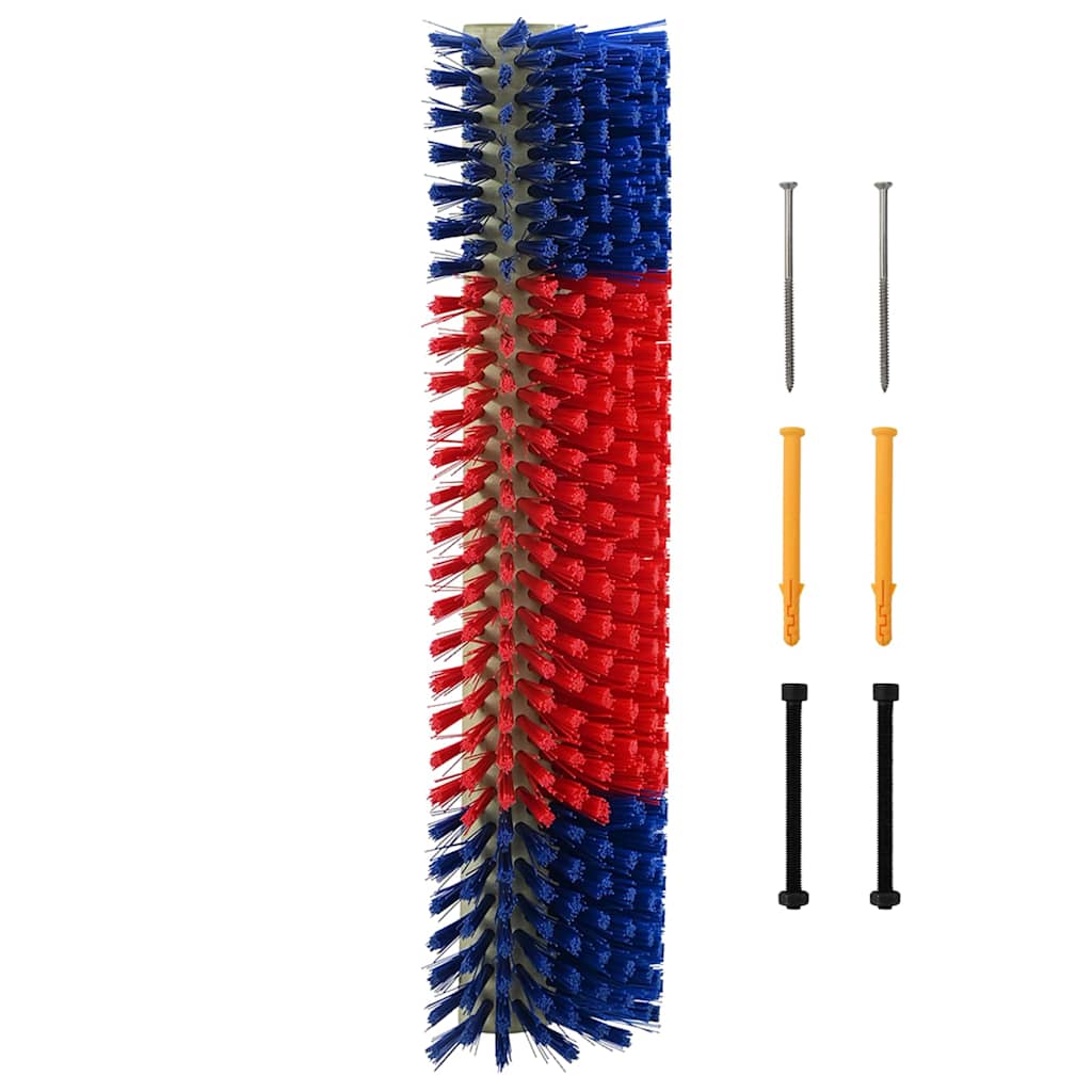 Vidaxl brosses à bétail rouge et bleu 20 x 9 x 50 cm plastique et acier