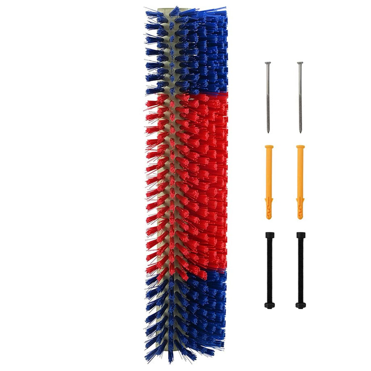 Vidaxl brosses à bétail rouge et bleu 20 x 9 x 50 cm plastique et acier