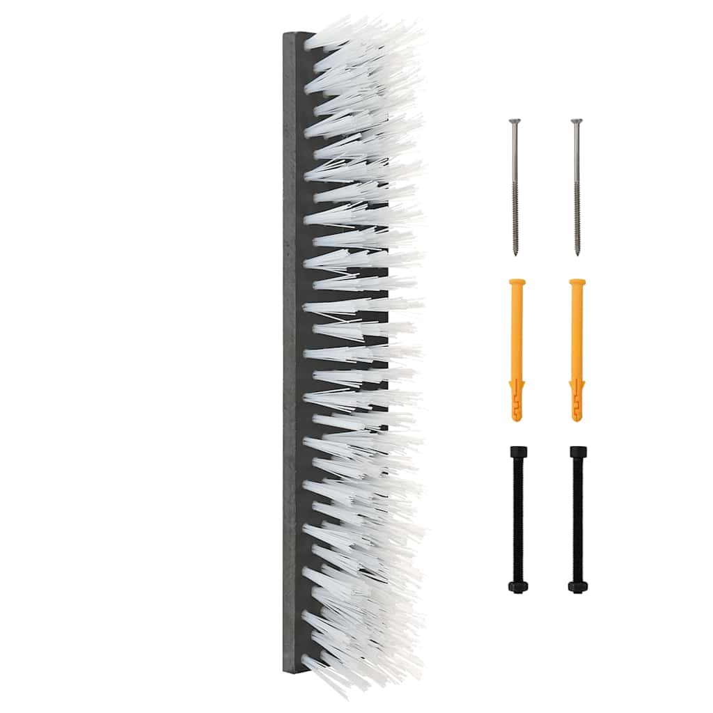 Vidaxl brosses d'élevage noir et blanc 50 x 10 x 6,5 cm plastique et acier