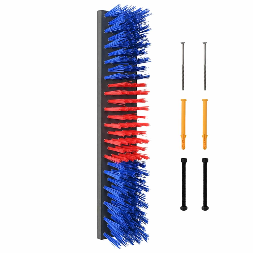 Vidaxl brosses à bovins rouge et bleu 50 x 10 x 6,5 cm plastique et acier