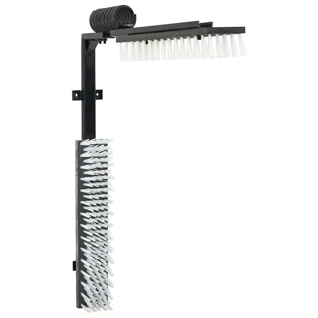 Vidaxl brosses d'élevage réglables noir et blanc 84 x 10 x 91 cm PVC