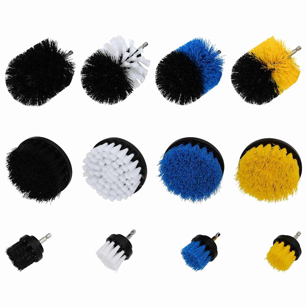 Vidaxxl ensemble de brosses pour voiture en polyrotin multicolore