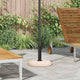 Vidaxl pied de parasol jaune ø 45 x 33 cm couleur béton