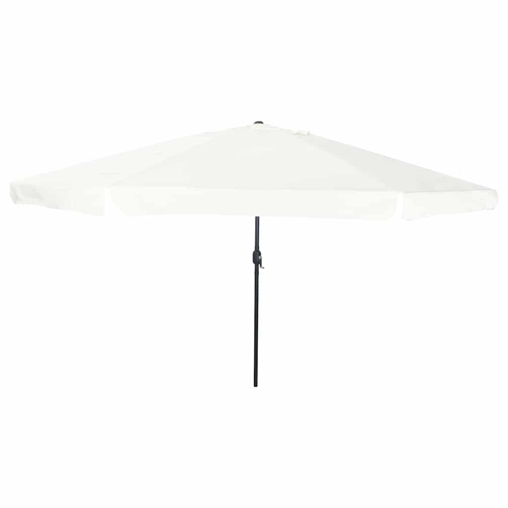 Vidaxxl parasol de jardin sable 395 x 395 x 245 cm polyester et acier