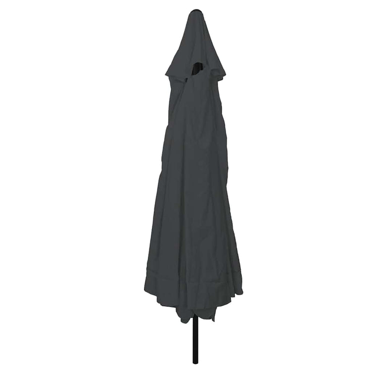 Vidaxxl parasol de jardin anthracite 395 x 395 x 245 cm polyester et acier