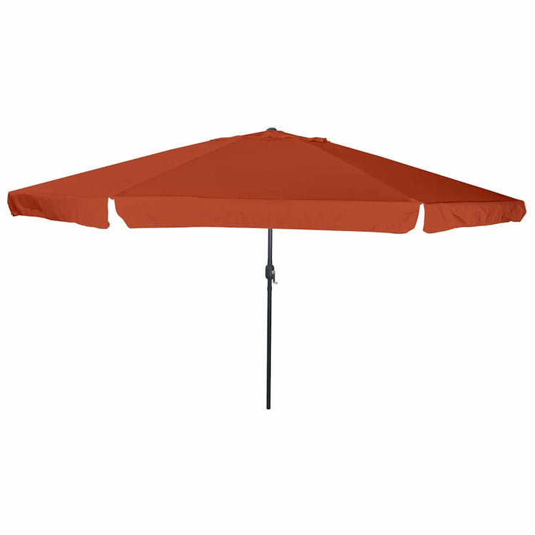 Vidaxxl parasol de jardin terre cuite 395 x 395 x 245 cm polyester et acier