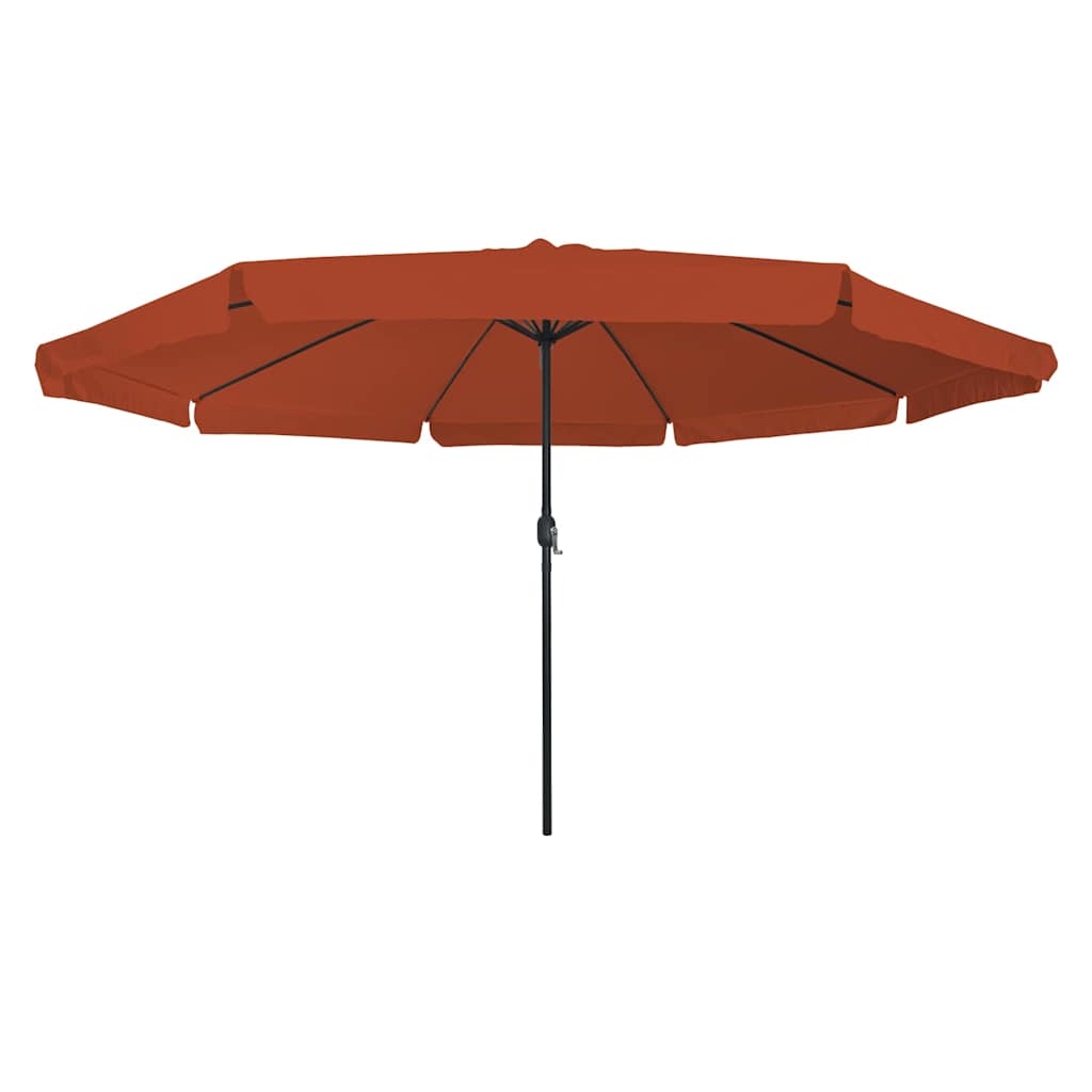 Vidaxxl parasol de jardin terre cuite 395 x 395 x 245 cm polyester et acier