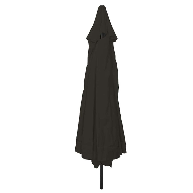 VidaXL parasol de jardin noir 395 x 395 x 245 cm polyester et acier