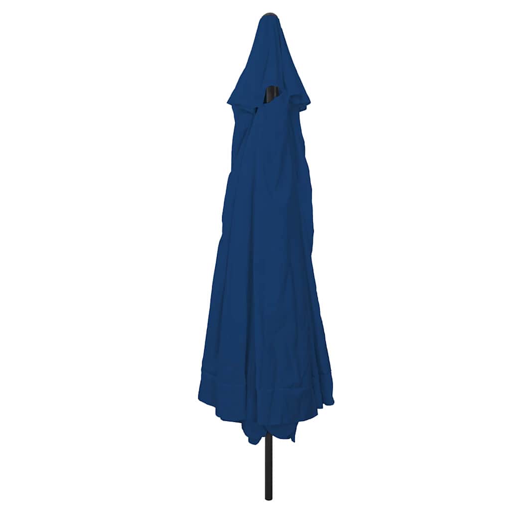 Vidaxxl parasol de jardin bleu azur 395 x 395 x 245 cm polyester et acier