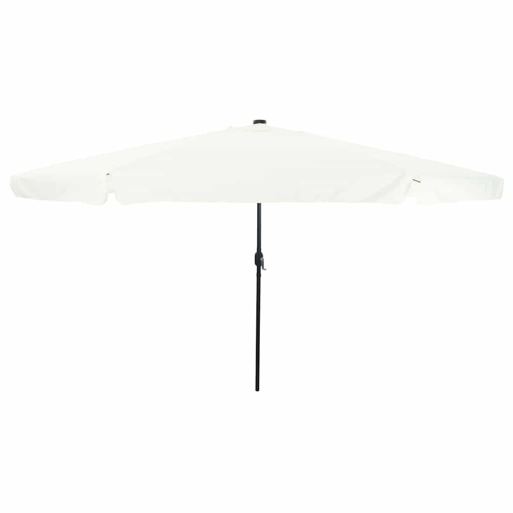 Vidaxl parasol de jardin sable et anthracite 395 x 395 x 245 cm polyester