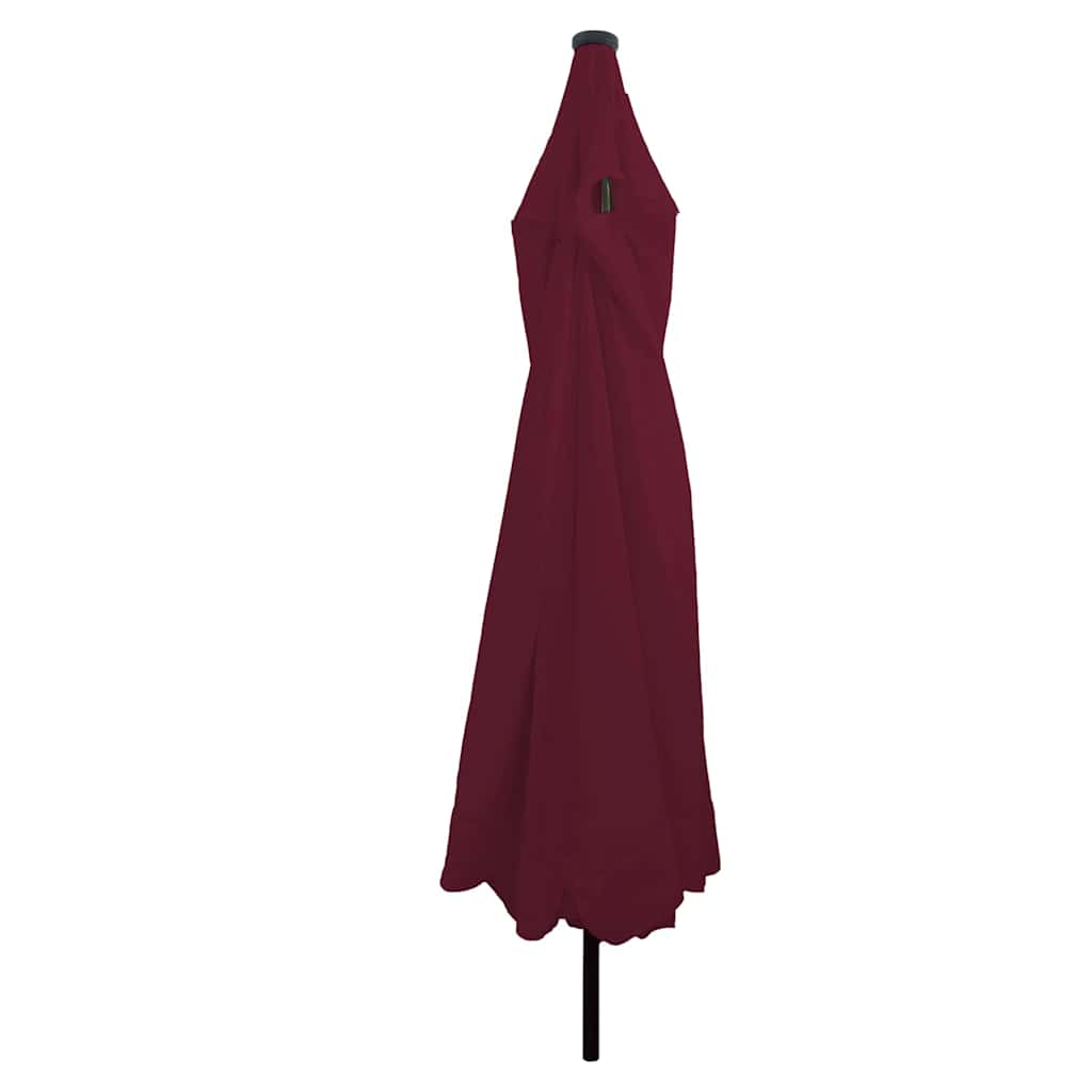 VidaXL parasol de jardin rouge bordeaux 395 x 395 x 245 cm polyester