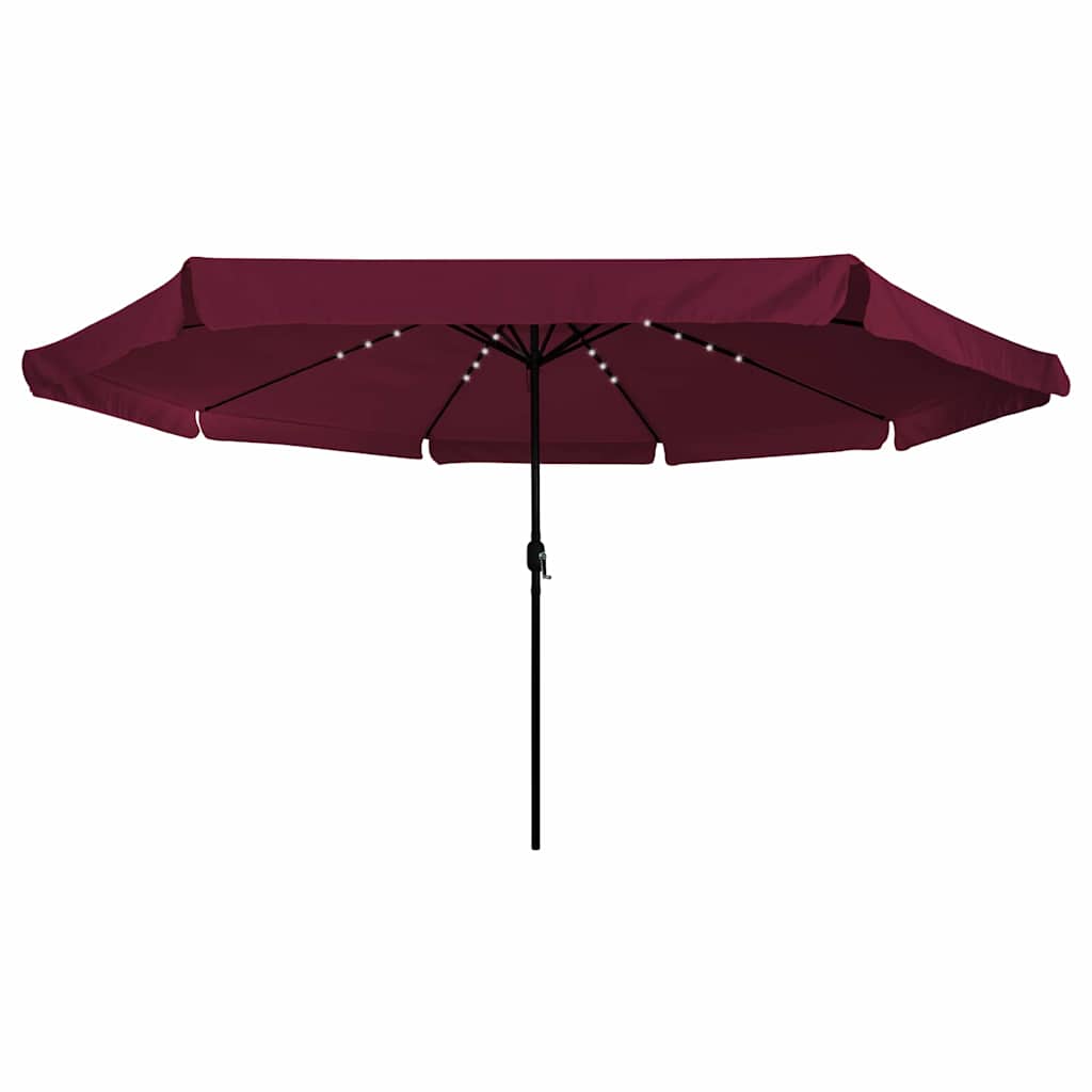 VidaXL parasol de jardin rouge bordeaux 395 x 395 x 245 cm polyester