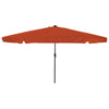 Vidaxxl parasol de jardin terre cuite 395 x 395 x 245 cm polyester