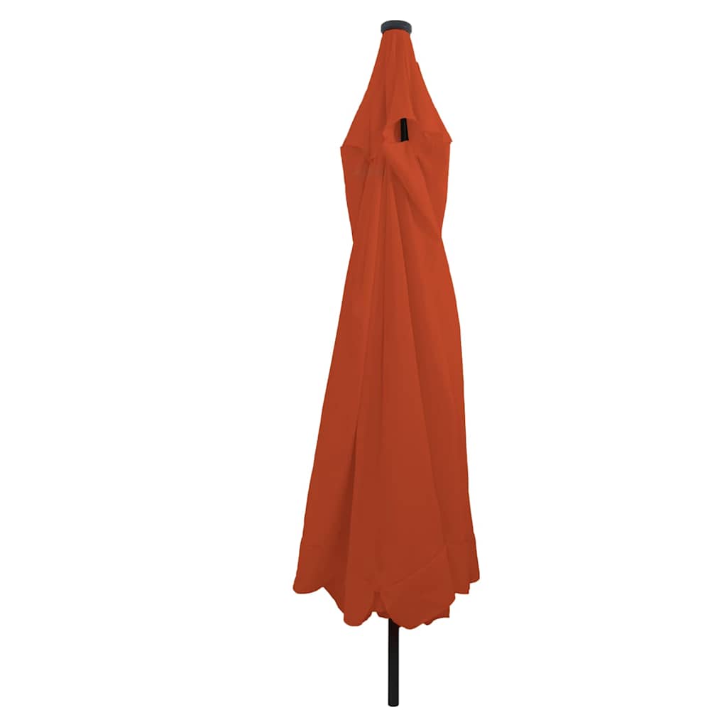Vidaxxl parasol de jardin terre cuite 395 x 395 x 245 cm polyester